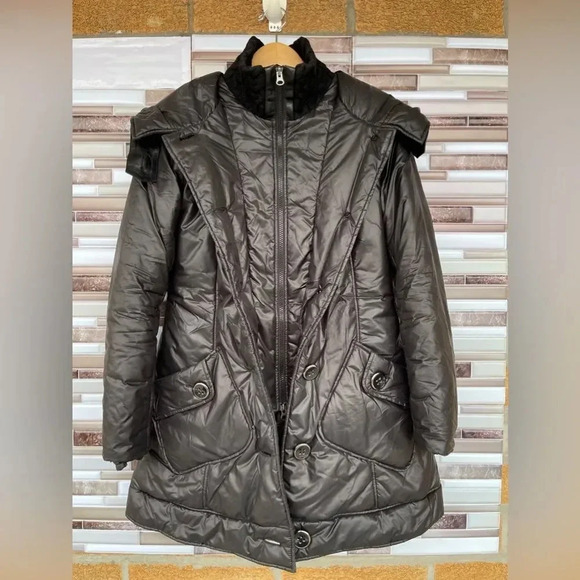 Mackage Black Leather Trim /wool jacket size small - Picture 8 of 17